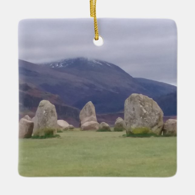 Castlerigg Stone Circle Julgransprydnad Keramik (Framsida)