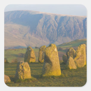 Castlerigg Stone Circle, Lake District, Cumbria, Fyrkantigt Klistermärke