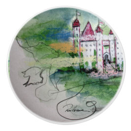 Castles in Himlar . . . Ceramisk pull Knopp