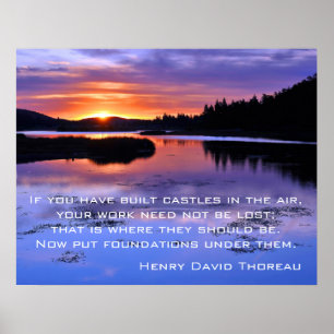 Castles in luft - Thoreau Poster