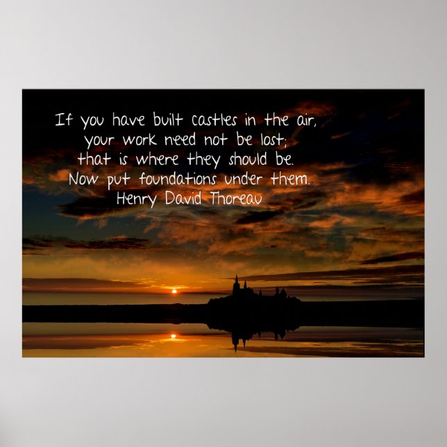 Castles in the air poster - Sunset and Thoreau (Framsidan)