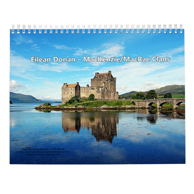 Castles of 13 Scottish Highland Klans Kalender (Baksida)