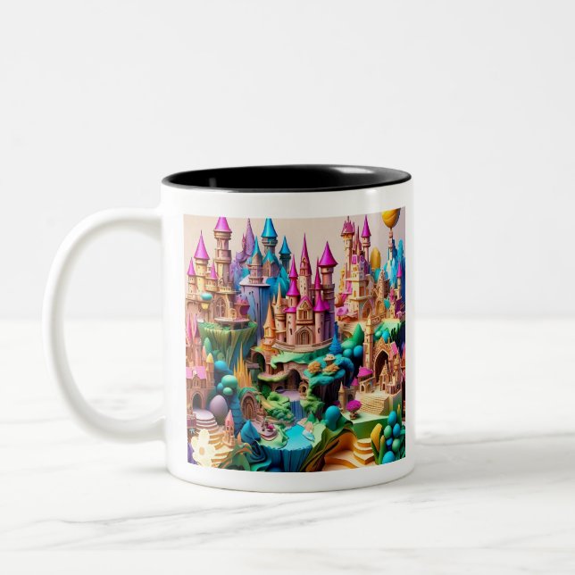 ’Castles of Enchantment’ Två-Tonad Mugg (Vänster)