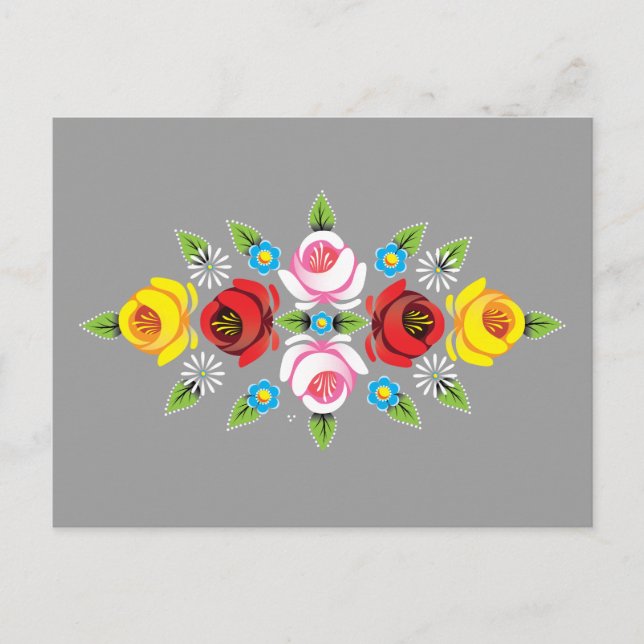 Castles - Traditional Canal Folk Art Vykort (Framsida)