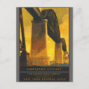 Castleton cut off New York Central Linjer Vykort