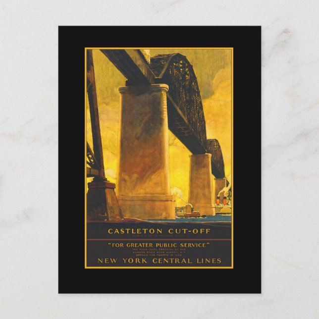 Castleton Cutoff Bridge Travel Poster på kort (Framsida)