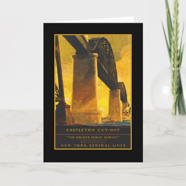 Castleton Cutoff Bridge Travel Poster på kort (Framsida)