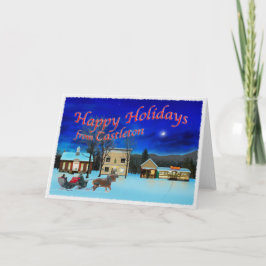 Castleton Vermont på vintern Helgkort