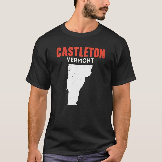 Castleton Vermont USA State America Travel Vermont T Shirt (Framsida)