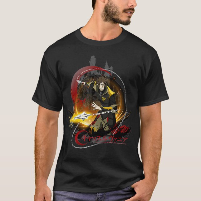 Castlevania Trevor Belmont Whip  T Shirt (Framsida)