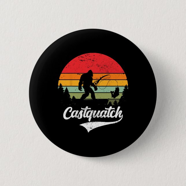 Castquatch Roligt Byss Fiskare Fiske Meme  Knapp (Framsida)
