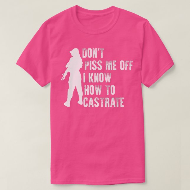 Castrate Feminist Girl Vet Tech Feminism Hundägare T Shirt (Design framsida)