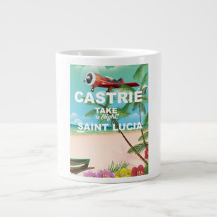 Castrie Saint Lucia vintage resor poster Jumbo Mugg