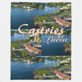 Castries Saint Lucia Västindien Fleecefilt