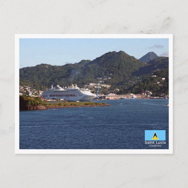 Castries - Saint Lucia Vykort (Framsida)