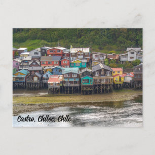 Castro, Chiloe, Chile Vykort
