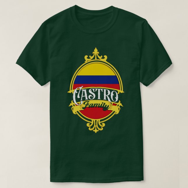 Castro Family Colombia Flagga T Shirt (Design framsida)