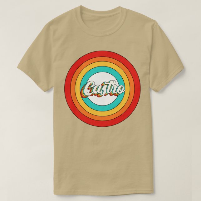 Castro Namn Shirt Vintage Castro Circle T (Design framsida)