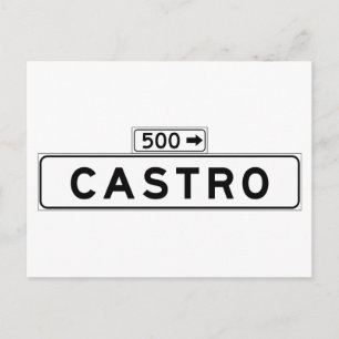 Castro St., San Francisco Street Sign Vykort