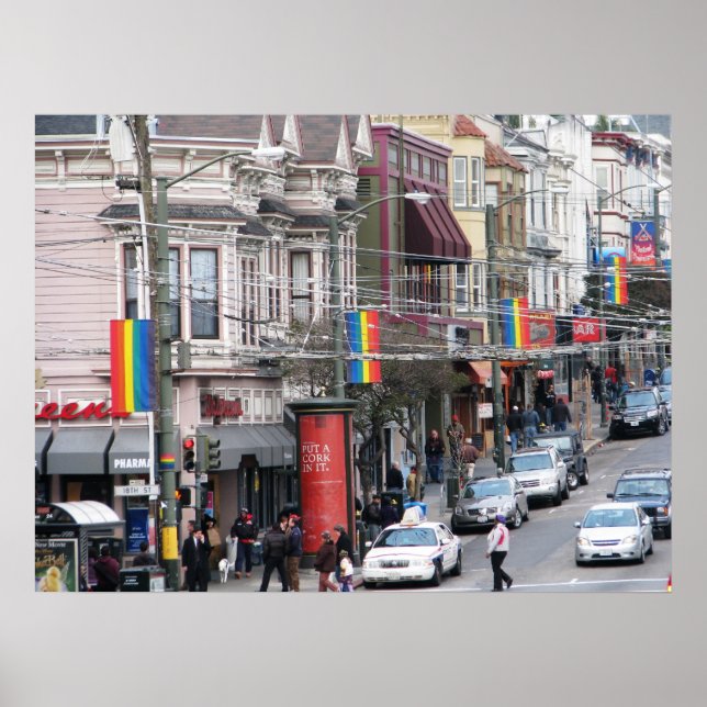 Castro Street - San Francisco, Kalifornien Poster (Framsidan)