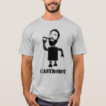 Castrobot Tee Shirt<br><div class="desc">Castrobot kan röka cigarrer och styra över Kuba med dubbelt så stor effektivitet som människan Castro.</div>