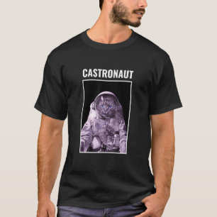 Castronaut Space Astronaut Cat Astronomy Fläkt T Shirt