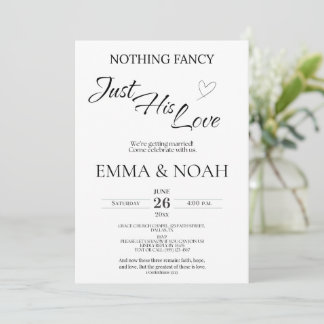 Casual Christian Wedding Invitation | Faith Inbjudningar
