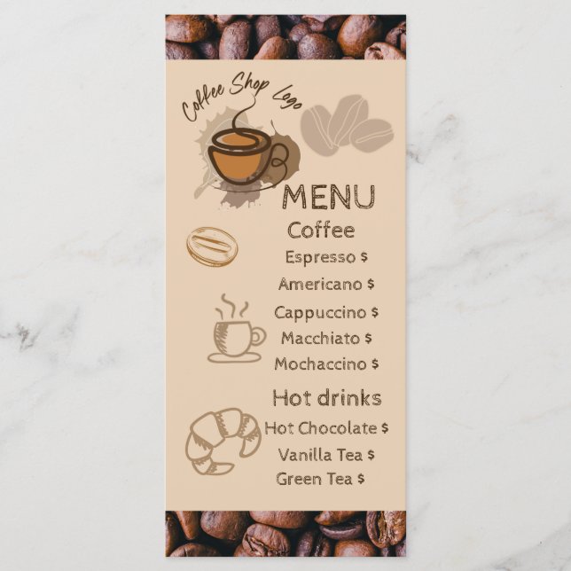 Casual Coffee Beans Lägg till din meny Kaffebutik (Framsida)