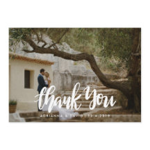 Casual Foto Bröllop Tack Handskriven Skript