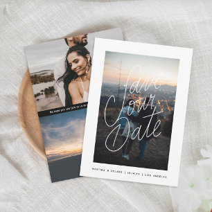 Casual Lettering Foto Spara Datumet