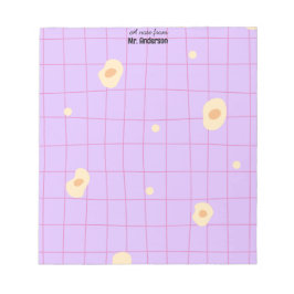 Casual Lines Purple Teacher Notepad Anteckningsblock