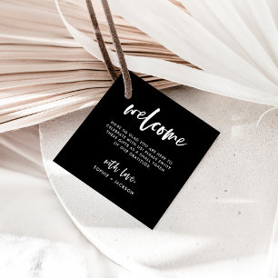 Casual Script   Bröllop Välkommen Gift Bag eller B Gåvor Etiketter