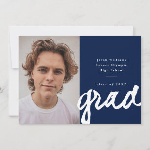 Casual Script Grad Enkel Fotoexamen Meddelande