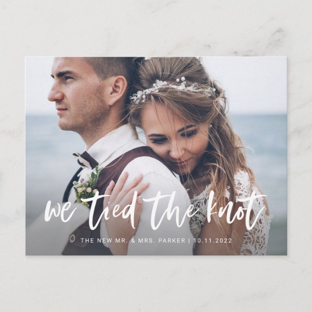 Casual Script | Meddelande om fotoexpansion Vykort (Framsida)