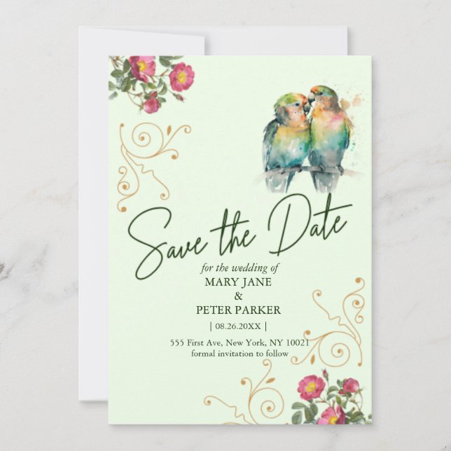 Casual script typography wedding save the date inbjudningar (Framsida)