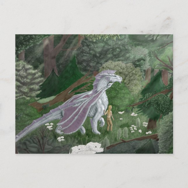 CasualStrollElf&Dragon-vykort Vykort (Framsida)