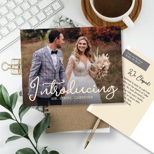 Casualt Introduktionsskript Elopement Foto Meddelande Vykort
