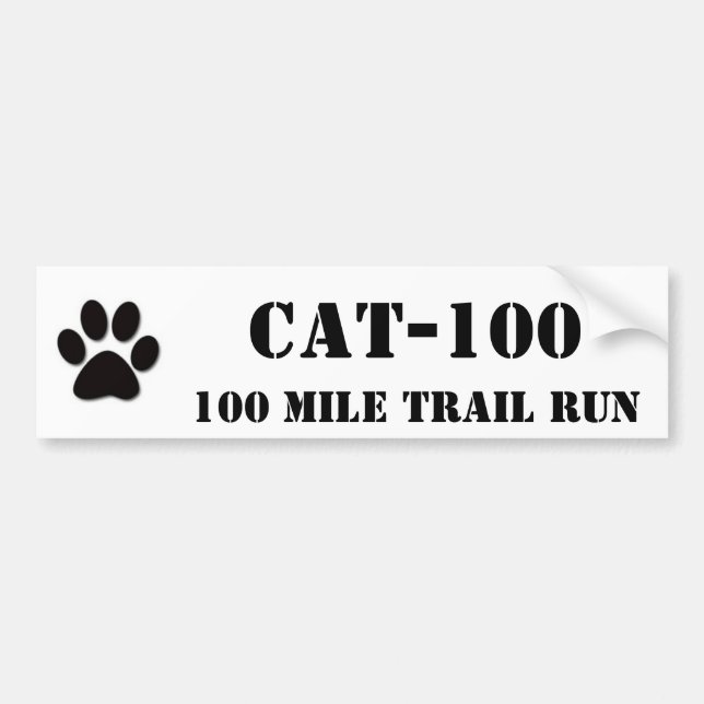 CAT-100, 100 Mile Trail Löpning Bildekal (Framsidan)