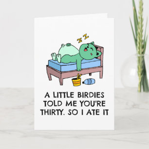 cat 30års födelsedag-kort kort