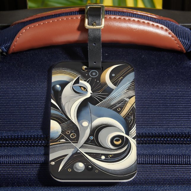 Cat Abstrakt Celestial Drawstring Bag Bagagebricka (Framsida Insitu 2)