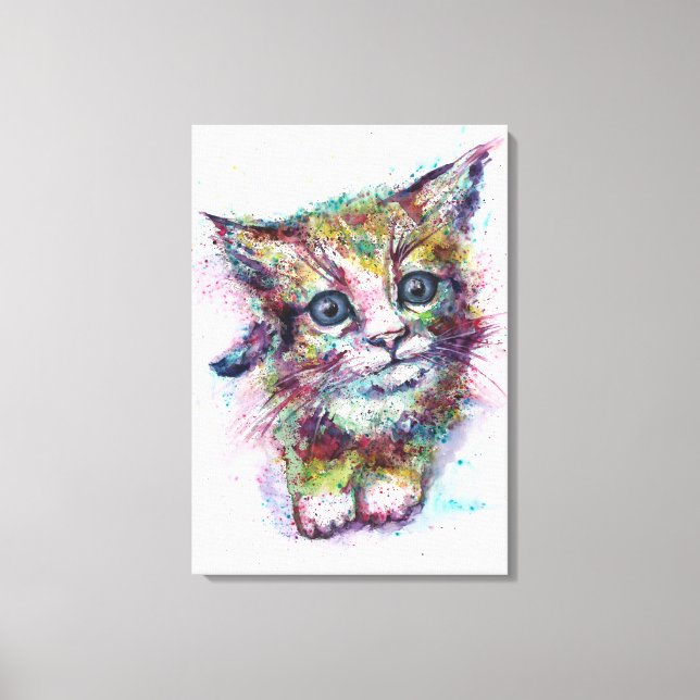 Cat abstrakt Fantasy Canvastryck (Framsida)