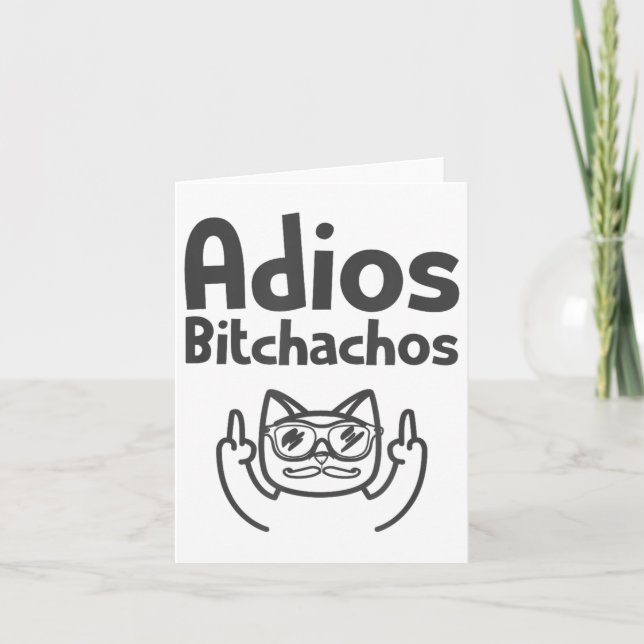 Cat Adios Achos Swea Cinco De Mayo Mitten Finger _ Kort (Framsida)
