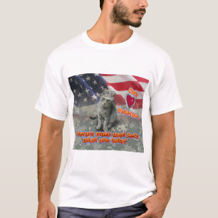 Cat Adopts Veteran för livslång vän T Shirt