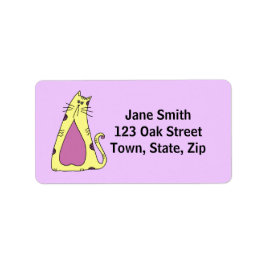 Cat Adress Adressetikett