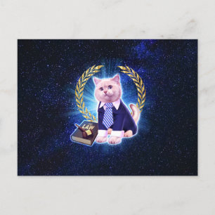 Cat advokat i rymden vykort
