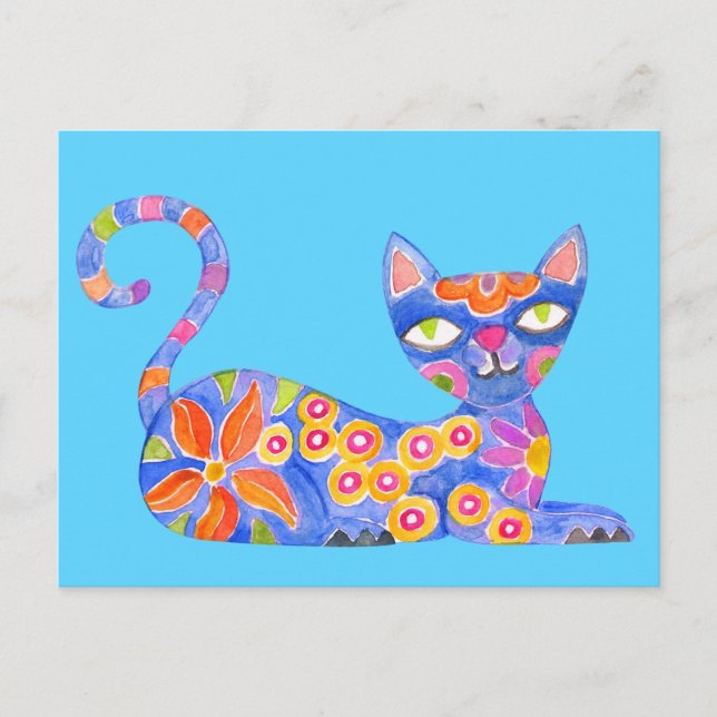 Cat Alebrije Postcard Vykort (Framsida)
