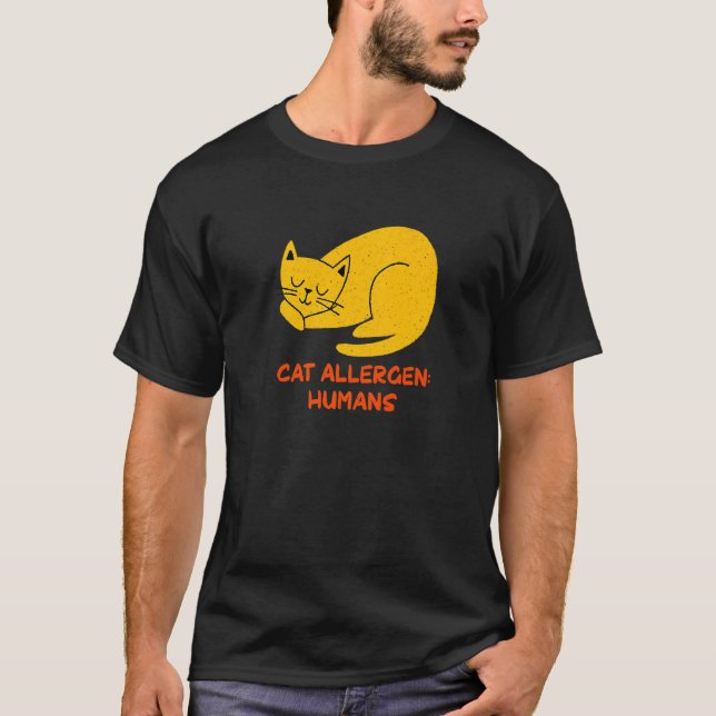 Cat Allergen Humans Cat  Introvert Kitten Antisoci T Shirt (Framsida)