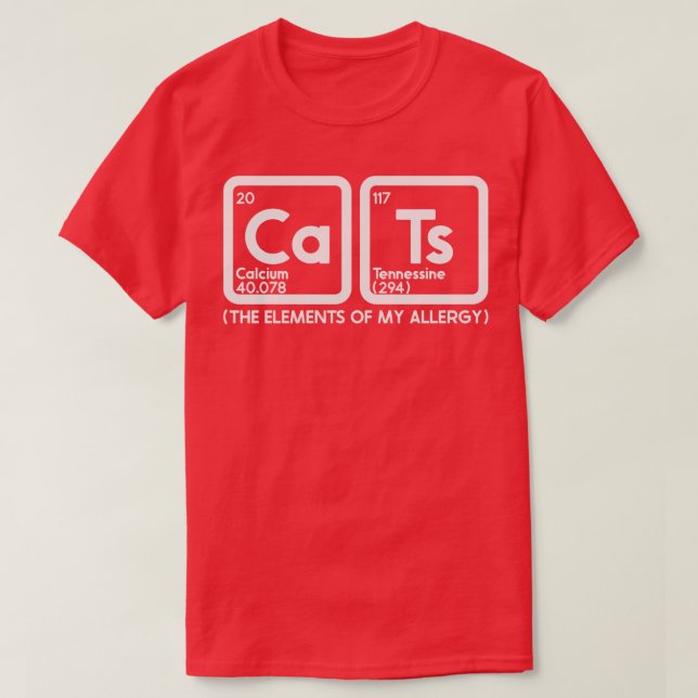 Cat Allergy T Shirt (Design framsida)