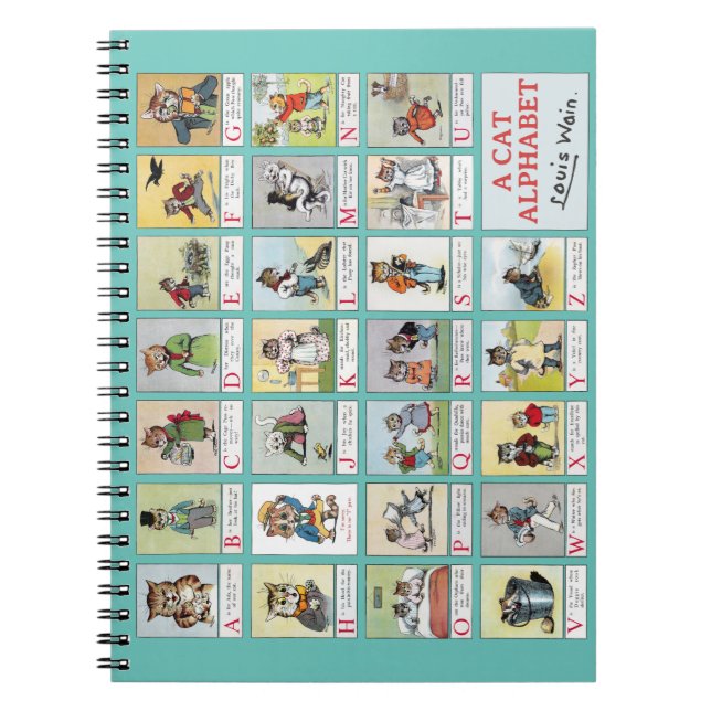 Cat Alphabet, Louis Wain Anteckningsbok (Framsidan)