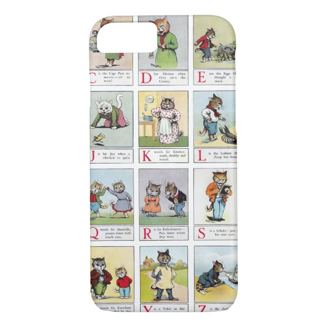 Cat Alphabet, Louis Wain Case-Mate iPhone Skal (Baksida)